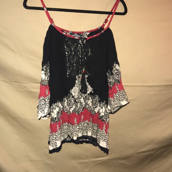 Angie BoHo off the shoulder blouse/shirt/top - Picture 2 of 4